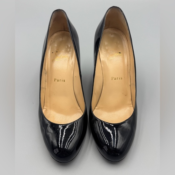 Christian Louboutin Black Patent Leather Pumps - 39.5 - Picture 10 of 11